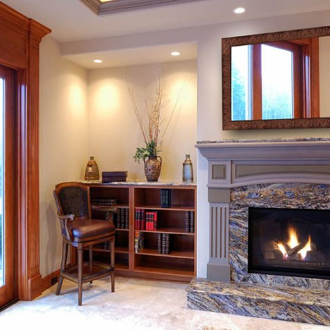 Living Room With A Fireplace